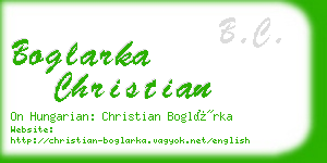 boglarka christian business card